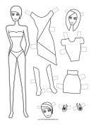 Fashion Paper Doll to Color