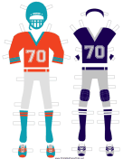 Football Player Paper Doll Outfits