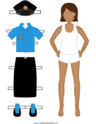 Policewoman Paper Doll
