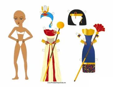 Egyptian Lady Paper Doll paper doll