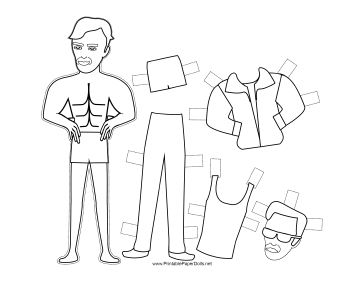 Terminator Celebrity Paper Doll to Color paper doll