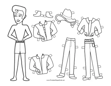 The King Celebrity Paper Doll to Color paper doll