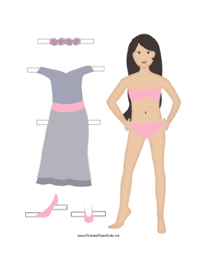 Bridesmaid Paper Doll paper doll
