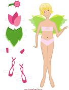Green Paper Doll Fairy