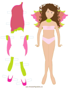 Pink Paper Doll Fairy