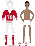 Football Player Paper Doll