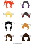 Paper Doll Page of Hairstyles