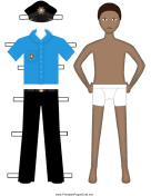 Policeman Paper Doll