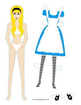 Alice in Wonderland Paper Doll paper doll