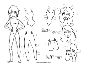 Angel Celebrity Paper Doll to Color paper doll
