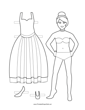 Bride Paper Doll to Color paper doll
