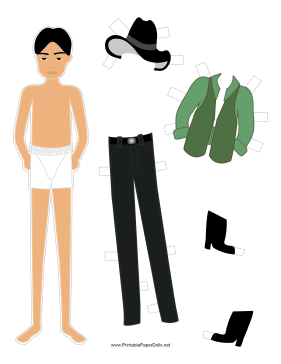 Cowboy Paper Doll paper doll