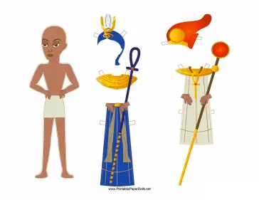 Egyptian Man Paper Doll paper doll