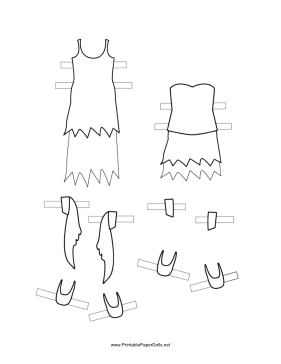 Fairy Paper Doll Outfits to Color paper doll