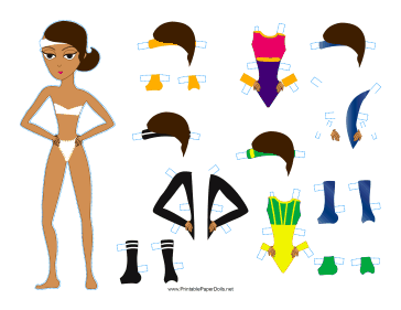 Female Gymnast Paper Doll paper doll