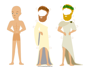 Greek Man Paper Doll paper doll