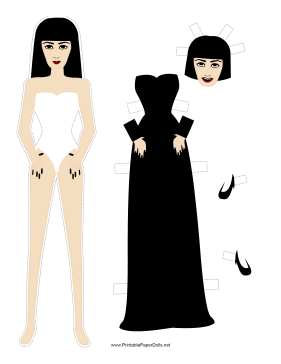 Halloween Bride Paper Doll paper doll