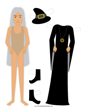 Halloween Witch Paper Doll paper doll