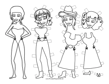 Jolene Celebrity Paper Doll to Color paper doll