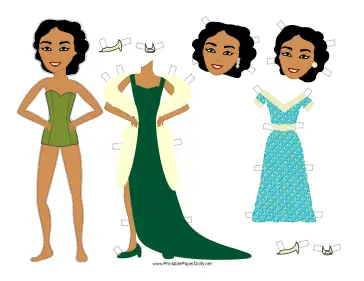 Liz Celebrity Paper Doll paper doll