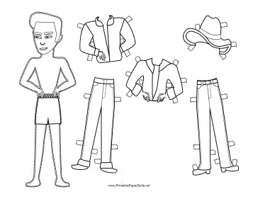 Rebel Celebrity Paper Doll to Color paper doll