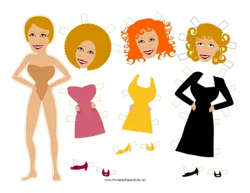 Rose Celebrity Paper Doll paper doll