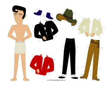 The King Celebrity Paper Doll paper doll