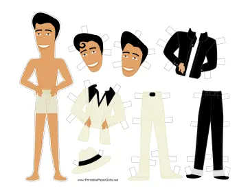 Vinnie Celebrity Paper Doll paper doll