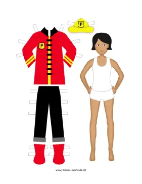 Firewoman Paper Doll paper doll