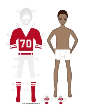 Football Player Paper Doll paper doll