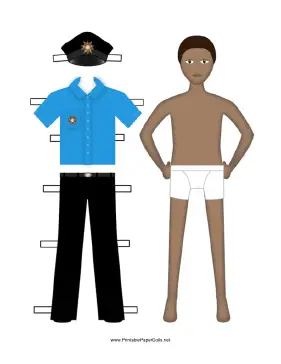 Policeman Paper Doll paper doll