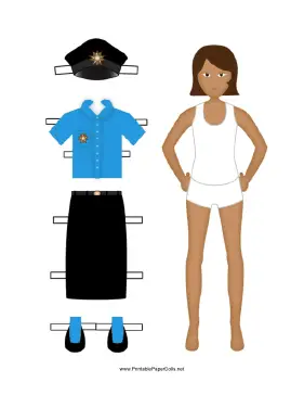 Policewoman Paper Doll paper doll