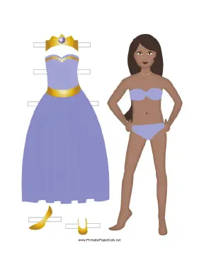 Lavender Princess Paper Doll paper doll