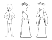 Greek Man with Long Beard Paper Doll to Color